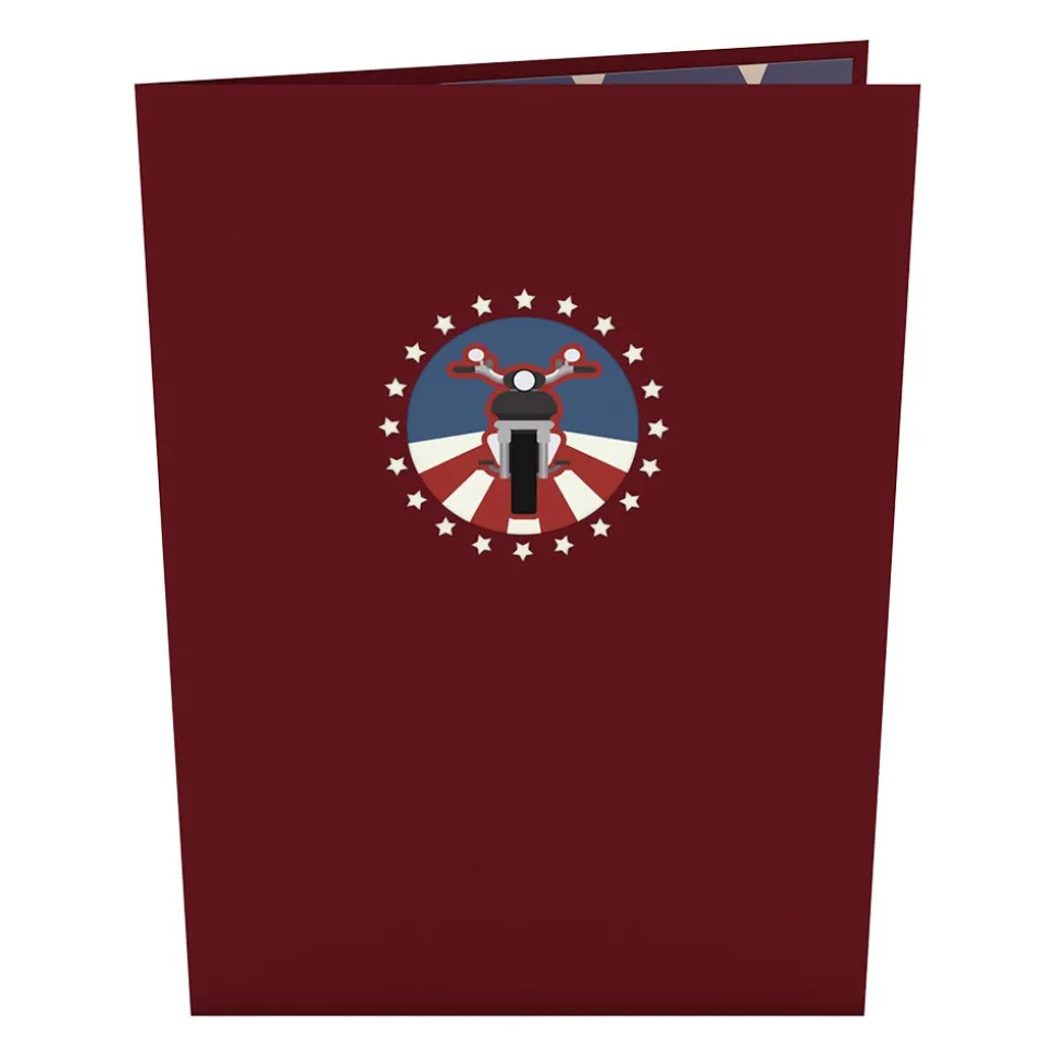 Lovepop Greeting Cards|Just Because|American Motorcycle Pop-Up Card