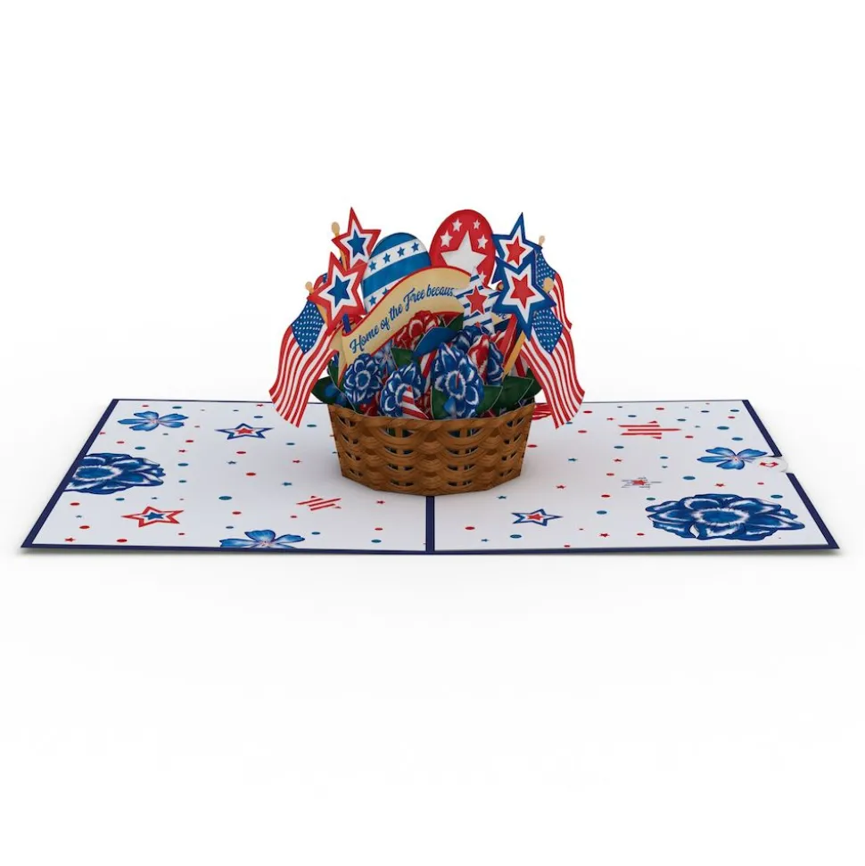 Lovepop Independence Day 7/4|Americana Basket Pop-Up Card