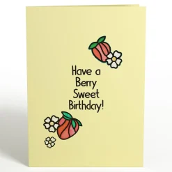 Lovepop Suncatcher Cards|Birthday|Berry Sweet Birthday Strawberries Suncatcher Card