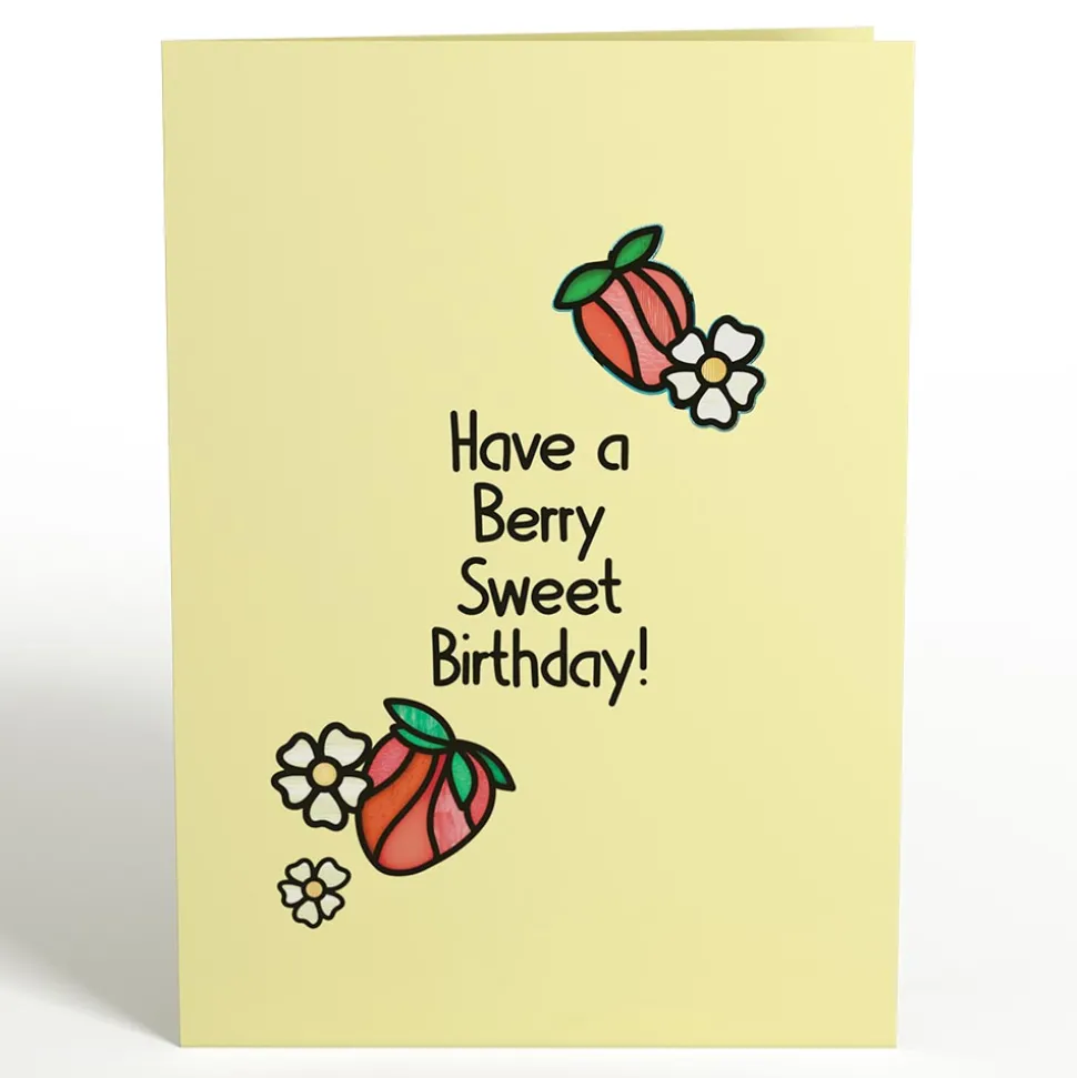 Lovepop Pop-Up Bouquets|Card & Gift Bundles|Berry Sweet Birthday Suncatcher Card & Pop-Up Bouquet Bundle