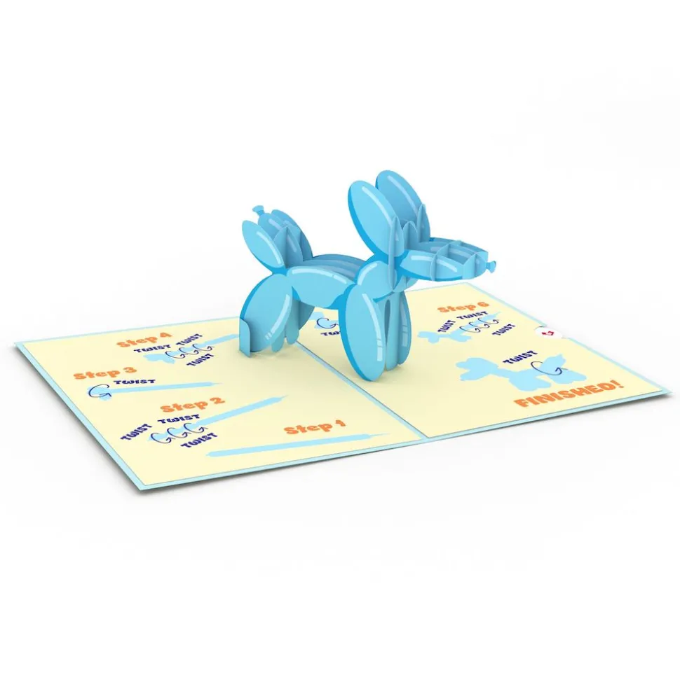 Kids Lovepop Greeting Cards|Birthday|Birthday Balloon Animal Pop-Up Card