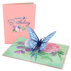Lovepop Greeting Cards|Birthday|Birthday Blue Morpho Butterfly Pop-Up Card