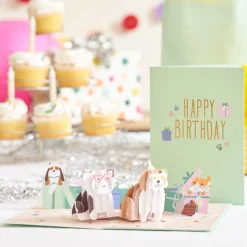 Kids Lovepop Greeting Cards|Birthday|Birthday Cats and Dogs Pop-Up Card