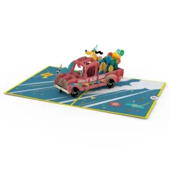 Kids Lovepop Greeting Cards|Birthday|Birthday Truck Pop-Up Card