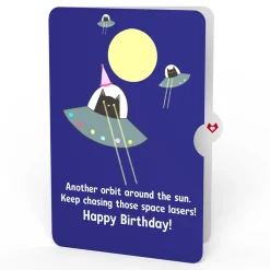 Lovepop Birthday|Birthday Truck with Space Laser Cats Pop-Up Card and Sentiment Set