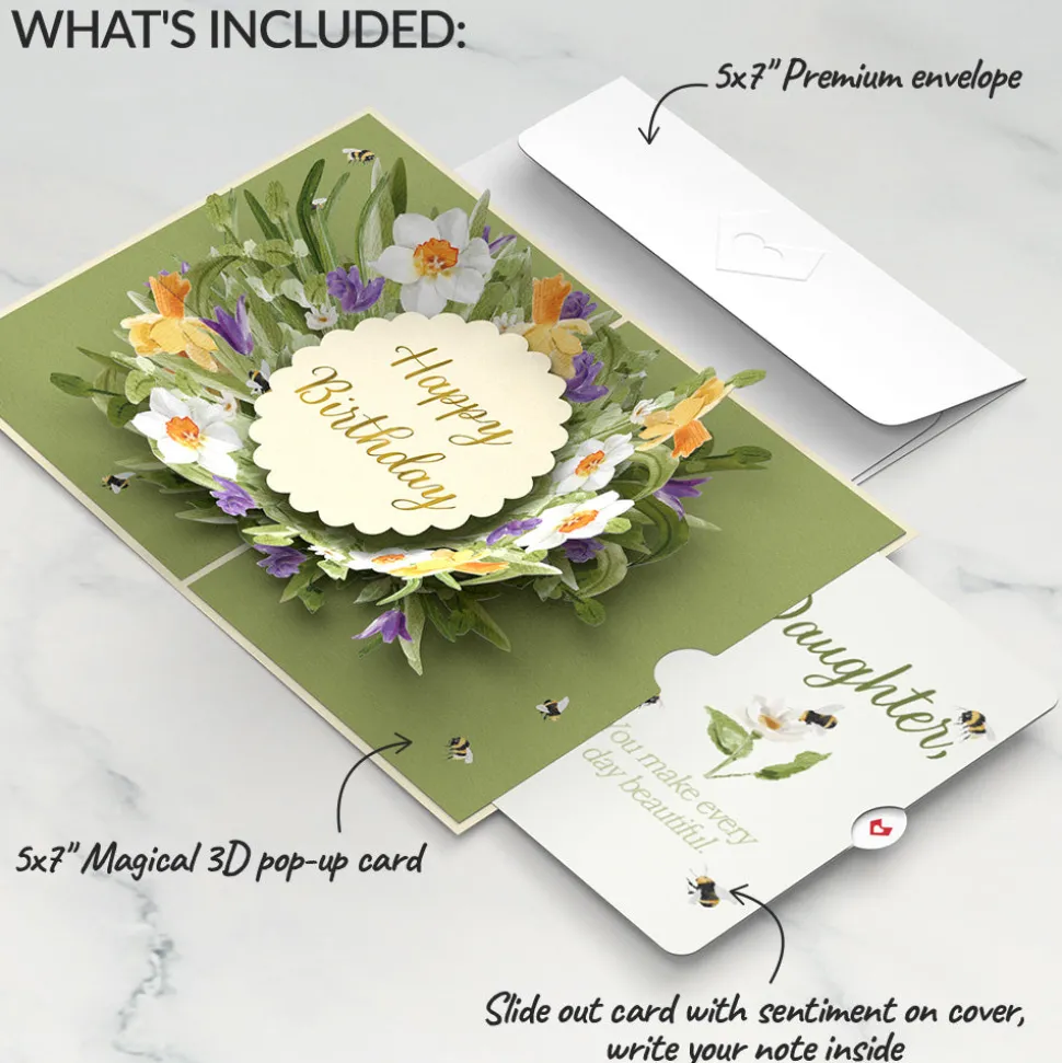 Lovepop Birthday|Bloom Birthday Pop-Up Card and Sentiment Set for Daughter