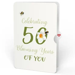 Lovepop Birthday|Bloom 50th Birthday Pop-Up Card and Sentiment Set