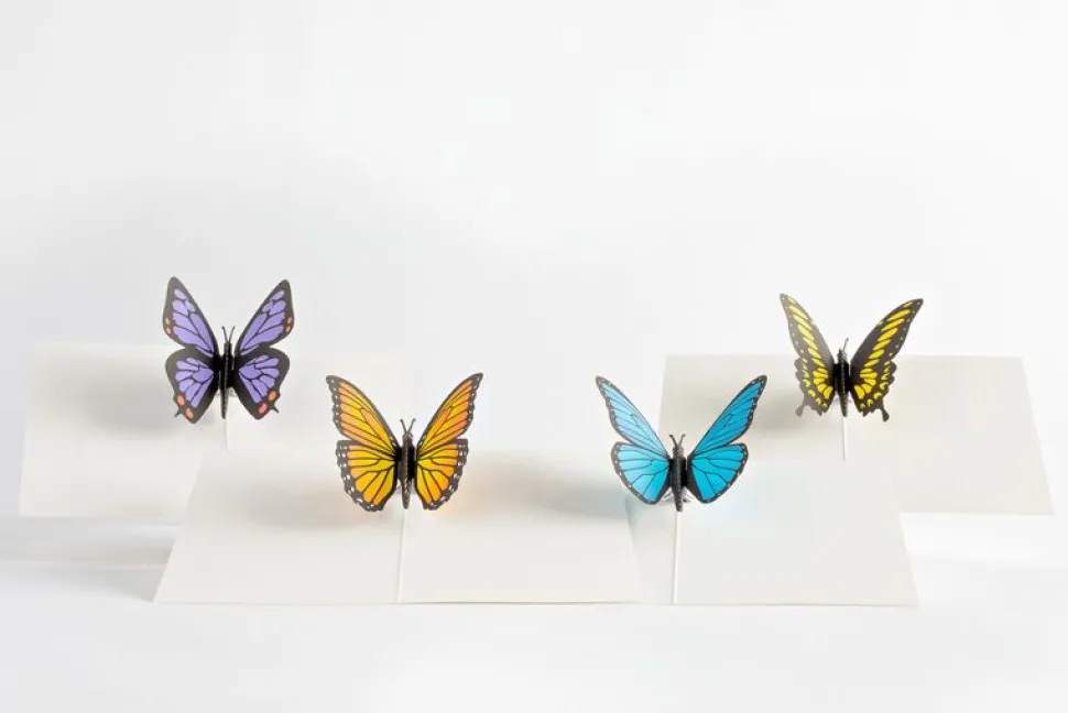 Kids Lovepop Notecards|Get Well|Butterfly Notecards (Assorted 4-Pack)