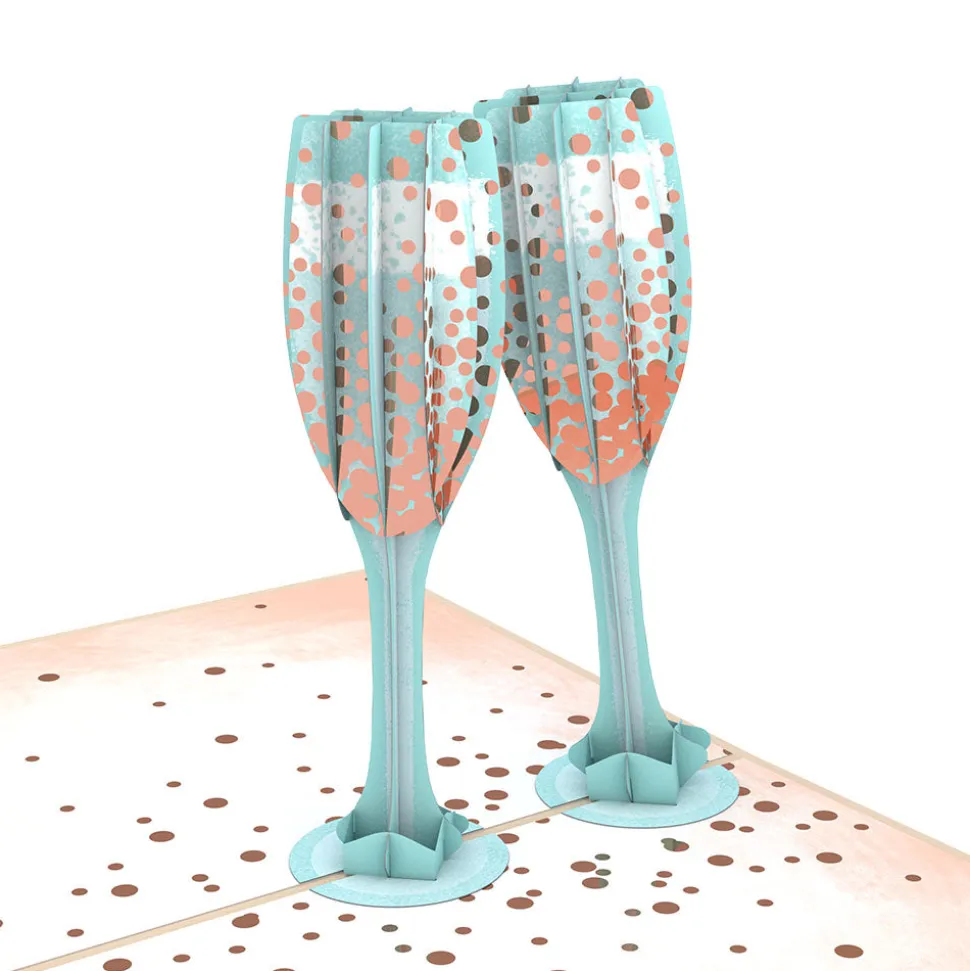 Lovepop Greeting Cards|Congratulations|Champagne Toast Pop-Up Card