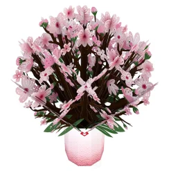 Lovepop Pop-Up Bouquets|Card & Gift Bundles|Cherry Blossom with Cardinals Pop-Up Card & Bouquet Bundle