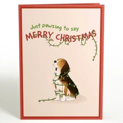 Lovepop Greeting Cards|Christmas 12/25|Christmas Dog Stockings Pop-Up Card