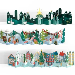 Lovepop Decor|Christmas 12/25|Christmas Loooooong Card™ 3-Pack (Expands to 2 feet)