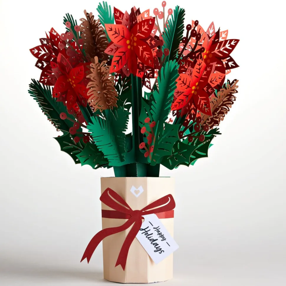 Lovepop Pop-Up Bouquets|Christmas 12/25|Christmas Poinsettia Bouquet