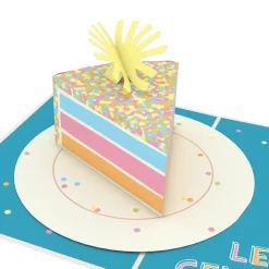 Kids Lovepop Birthday|Kids|Confetti Birthday Cake Slice Pop-Up Card