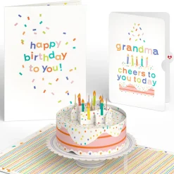 Lovepop Birthday|Confetti Cake Birthday Pop-Up Card and Sentiment Set for Grandma