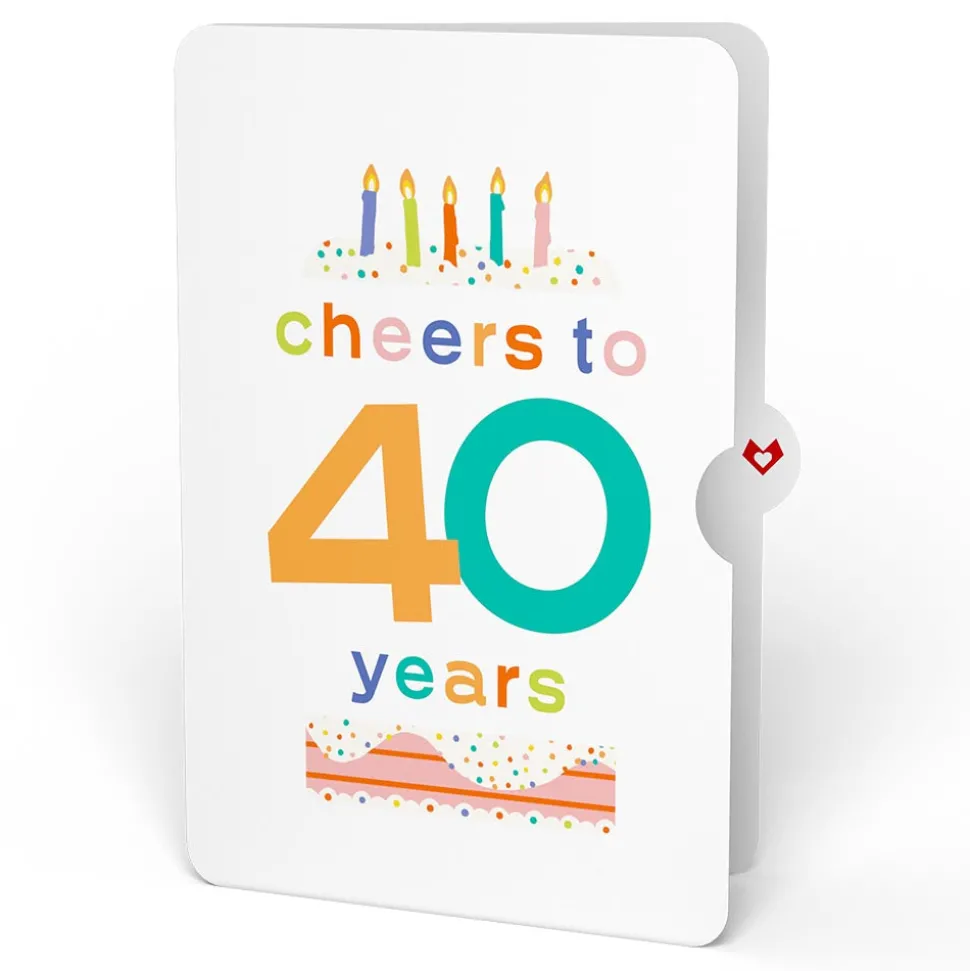 Lovepop Birthday|Confetti Cake 40th Birthday Pop-Up Card and Sentiment Set