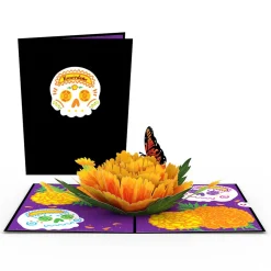 Lovepop Halloween 10/31|Día de los Muertos Marigold Pop-Up Card