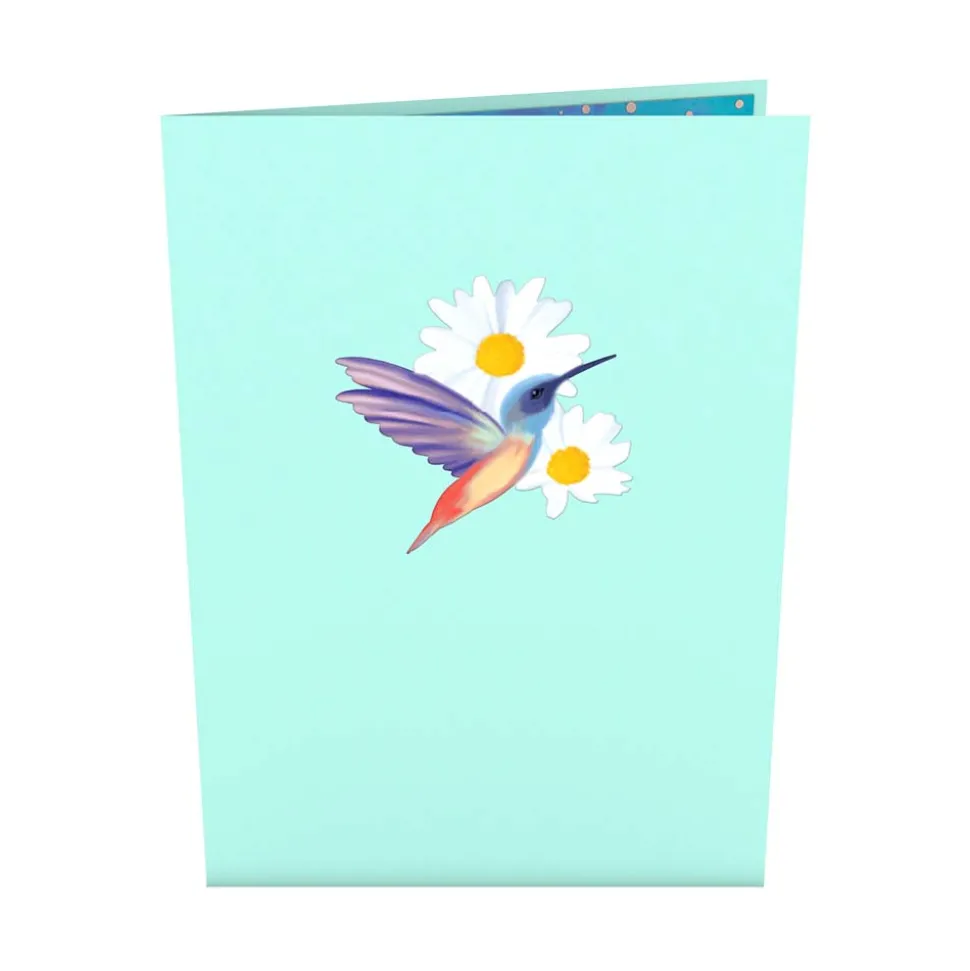 Lovepop Greeting Cards|Birthday|Daisy Patch Hummingbirds Pop-Up Card