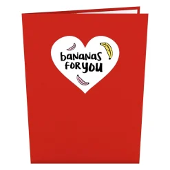 Kids Lovepop Greeting Cards|Anniversary|Despicable Me Minions Bananas For You Pop-Up Card