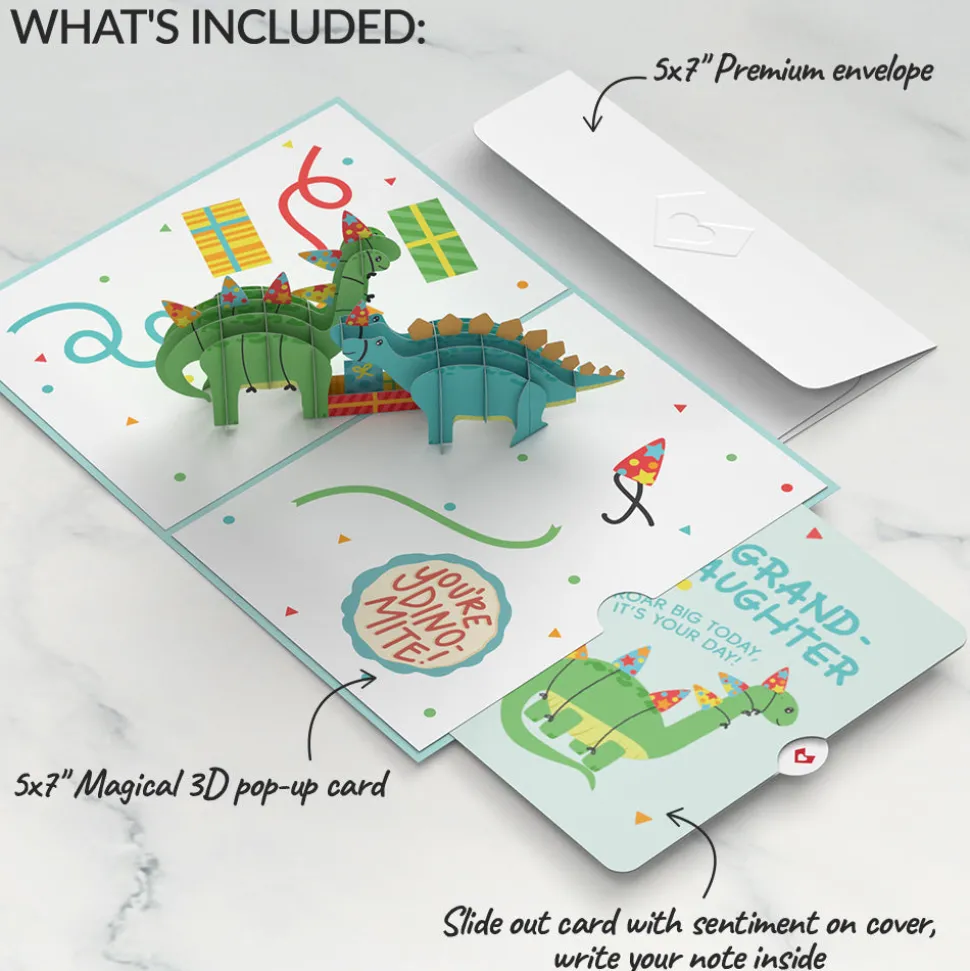 Lovepop Birthday|Dinosaurs Birthday Pop-Up Card and Sentiment Set for Granddaughter