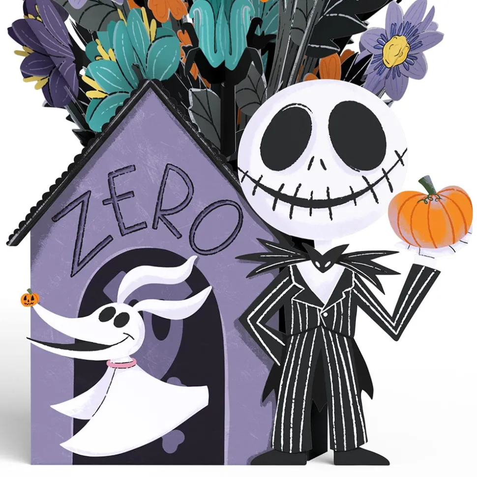 Lovepop Pop-Up Bouquets|Card & Gift Bundles|Disney Tim Burton’s The Nightmare Before Christmas Birthday Pop-Up Card & Flower Buds Bouquet Bundle