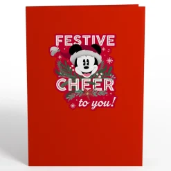 Kids Lovepop Greeting Cards|Christmas 12/25|Disney's Mickey & Friends - Festive Cheer Pop-Up Card