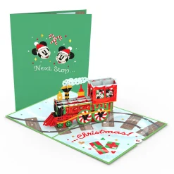 Kids Lovepop Christmas 12/25|Kids|Disney's Mickey & Minnie Christmas Train Pop-Up Card