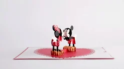 Kids Lovepop Anniversary|Wedding|Disney's Mickey & Minnie Heart-to-Heart Pop-Up Card