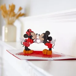 Kids Lovepop Anniversary|Wedding|Disney's Mickey & Minnie Heart-to-Heart Pop-Up Card