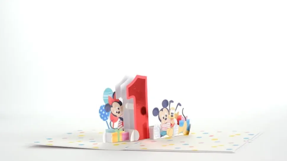 Kids Lovepop Birthday|Baby|Disney's Mickey and Friends 1st Birthday Pop-Up Card