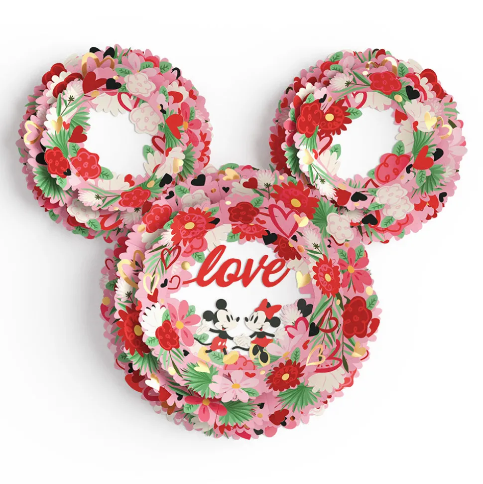 Lovepop Decor|Valentine'S Day 2/14|Disney's Mickey and Minnie Mouse Love Wreath