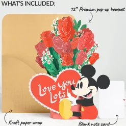 Lovepop Pop-Up Bouquets|Flower Buds|Disney's Mickey Mouse Love You Lots Flower Buds Bouquet