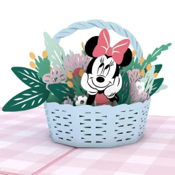 Kids Lovepop Greeting Cards|Just Because|Disney's Minnie Mouse Flower Basket Pop-Up Card