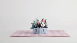 Kids Lovepop Greeting Cards|Just Because|Disney's Minnie Mouse Flower Basket Pop-Up Card