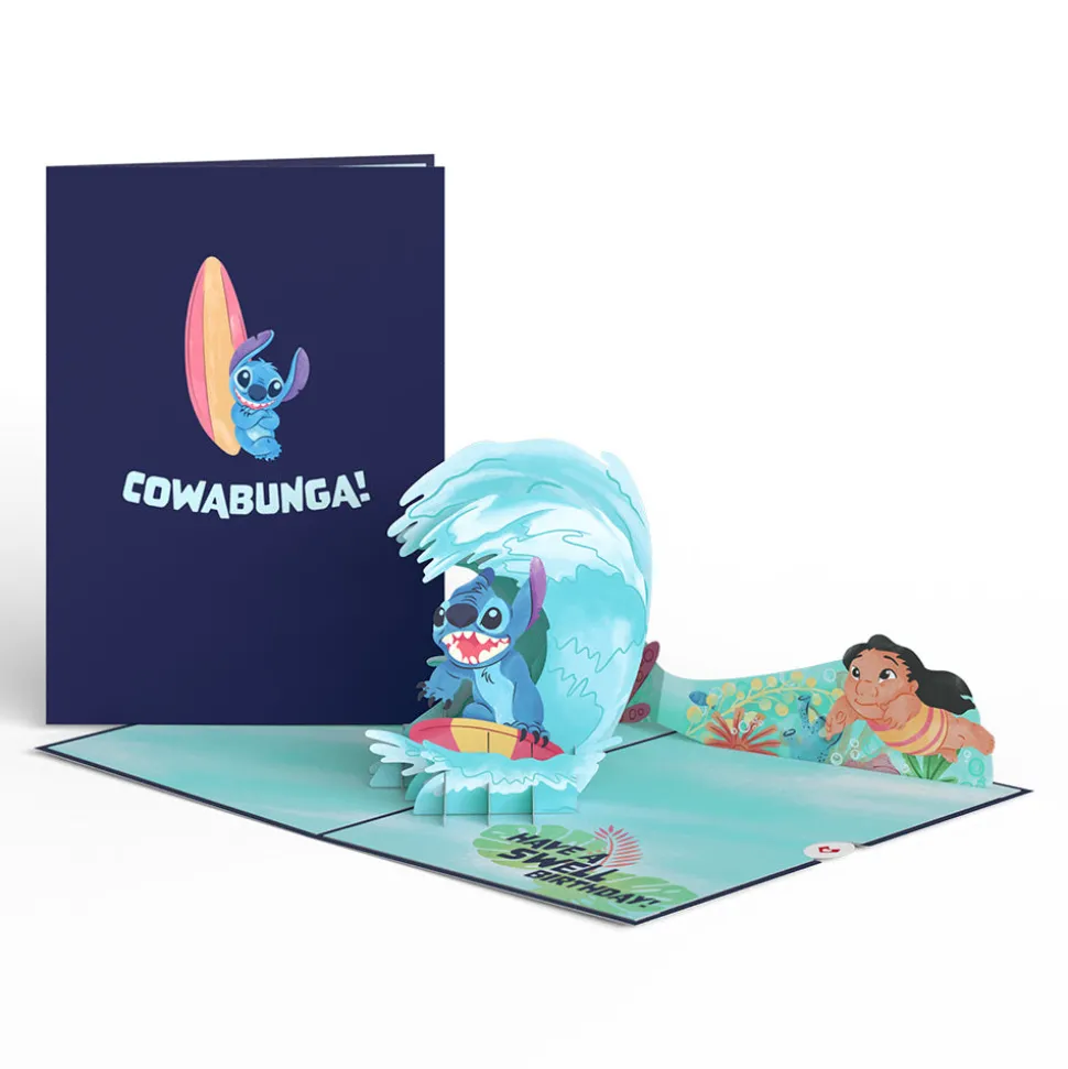 Lovepop Birthday|Disney|Disney's Stitch Cowabunga Birthday Pop-Up Card