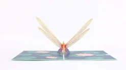 Lovepop Greeting Cards|Just Because|Dragonfly on Water Lily Pop-Up Card