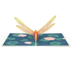 Lovepop Greeting Cards|Just Because|Dragonfly on Water Lily Pop-Up Card