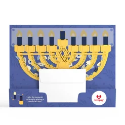 Lovepop Decor|Hanukkah 12/14|Elegant Interactive Menorah Giant Pop-Up Gift