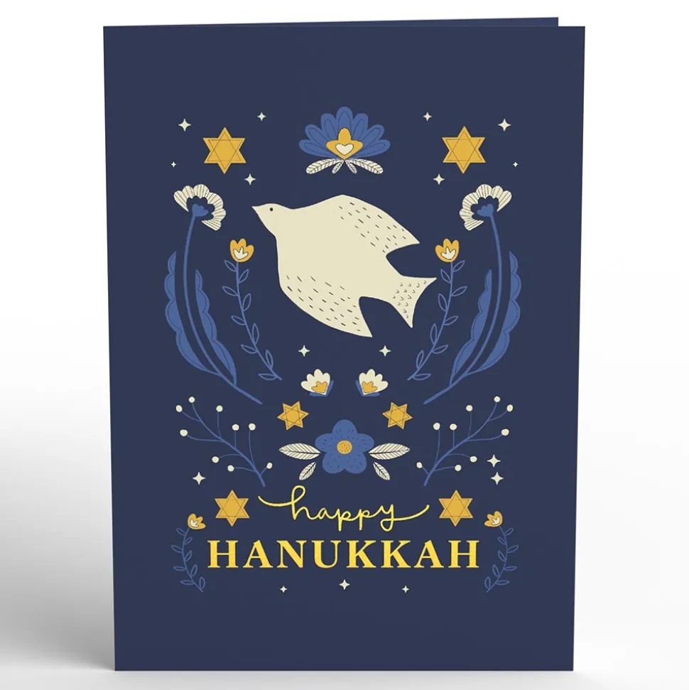 Lovepop Greeting Cards|Hanukkah 12/14|Elegant Stained Glass Hanukkah Pop-Up Card