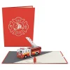 Kids Lovepop Greeting Cards|Birthday|Fire Truck Pop-Up Card