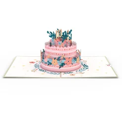Lovepop Greeting Cards|Birthday|Floral Birthday Cake Pop-Up Card