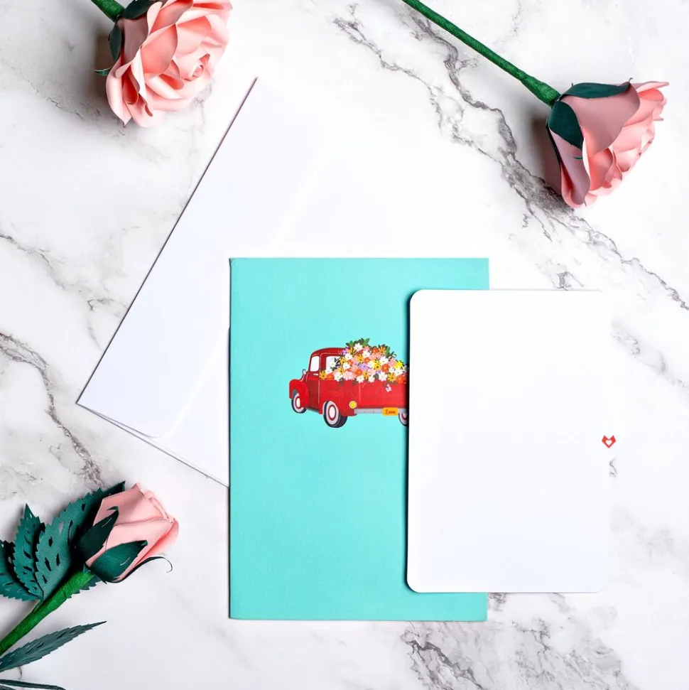 Lovepop Greeting Cards|Retirement|Garden Truck Pop-Up Card