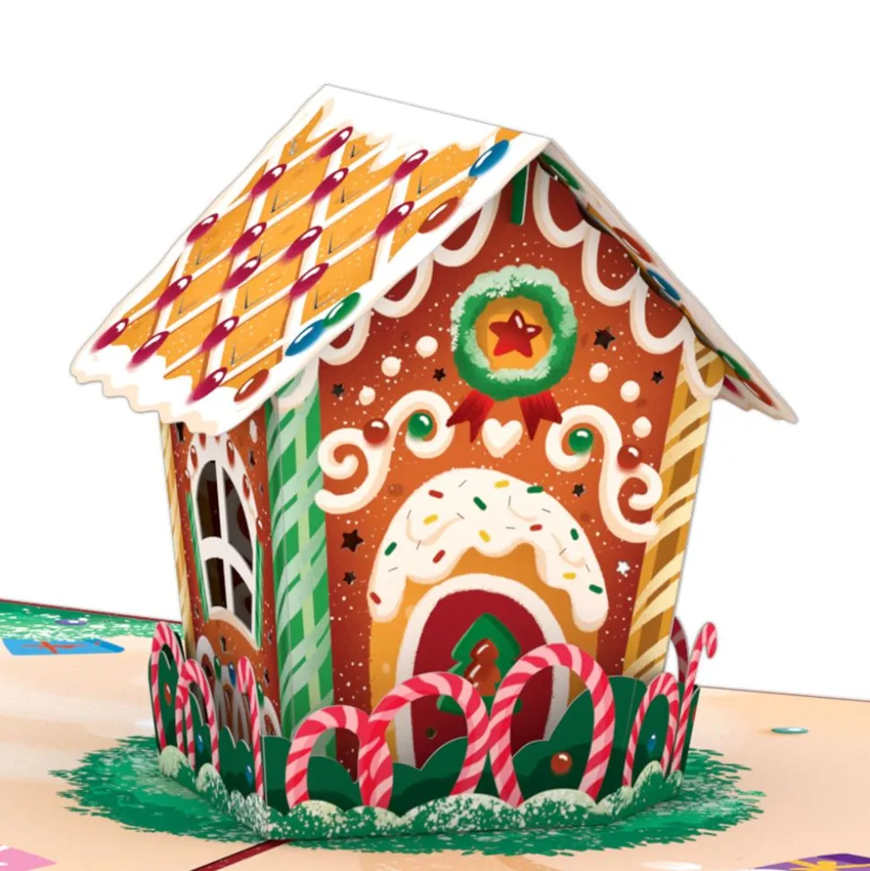 Lovepop Greeting Cards|Christmas 12/25|Gingerbread House Pop-Up Card