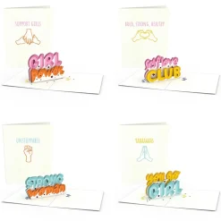 Women Lovepop Notecards|Just Because|Girl Power Notecards (Assorted 4-Pack)