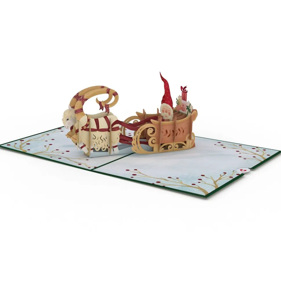 Lovepop Greeting Cards|Christmas 12/25|Gnome Sleigh Pop-Up Card