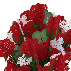 Lovepop Pop-Up Bouquets|Card & Gift Bundles|Grand Red Rose Valentine’s Day Bundle