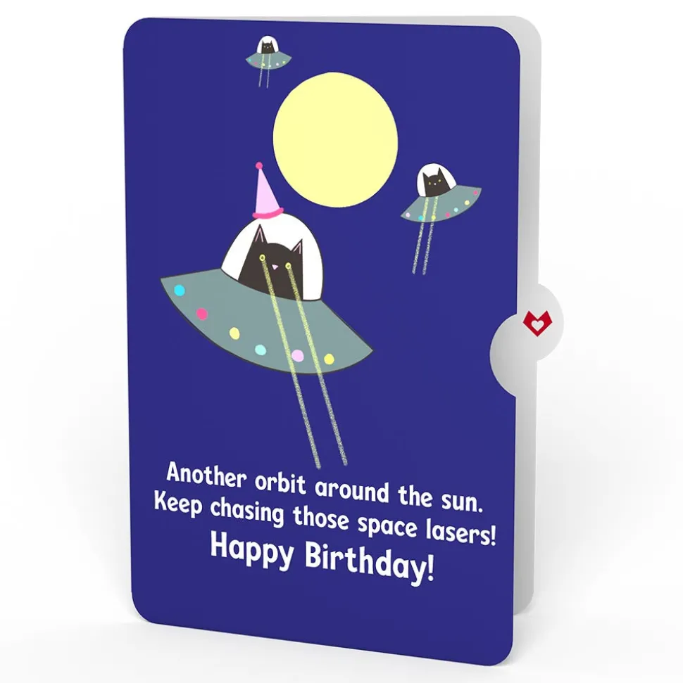 Lovepop Birthday|Grim Reaper Dark Humor Birthday with Space Laser Cats Pop-Up Card and Sentiment Set