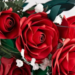 Lovepop Valentine'S Day 2/14|Handcrafted Paper Flowers: Roses (6 Stems) with I Lava You Pop-Up Card