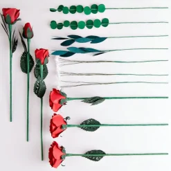 Lovepop Valentine'S Day 2/14|Handcrafted Paper Flowers: Roses (6 Stems) with I Lava You Pop-Up Card