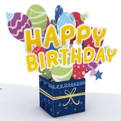 Lovepop Birthday|Happy Birthday Balloon Box: Paperpop® Card